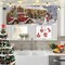 Christmas Valances for Windows, Truck Snowman Kitchen Curtain Valances, Farmhouse Window Treatments, Christmas Rod Pocket Valance for Bathroom 54'' W x 18'' L, 1 Panel